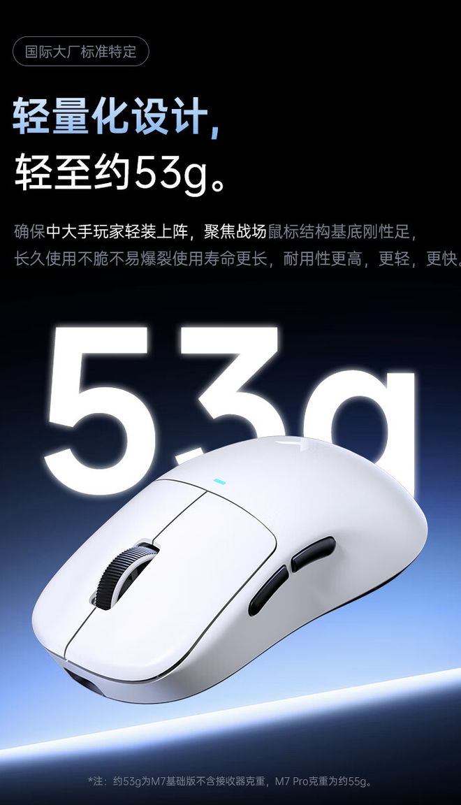 PRO 上架：PAW3395199 元起PG电子网站迈从首款中大手型电竞鼠标 M7(图3)